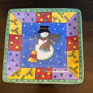 Snowman plate